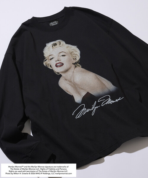 別注 マリリン・モンロー L/Sカットソー “Red Sitting”（Tシャツ