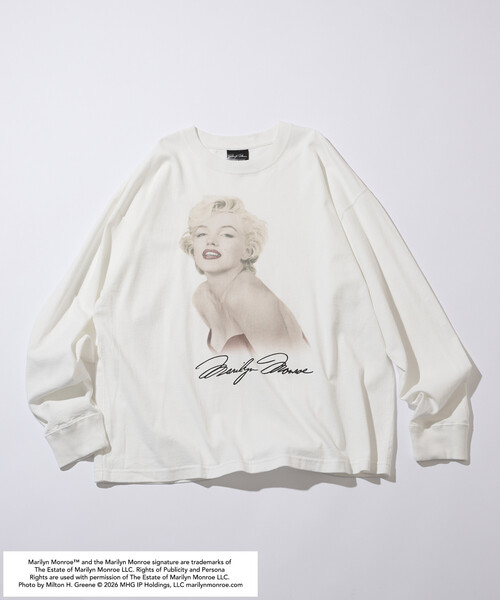 セール】別注 マリリン・モンロー L/Sカットソー “Red Sitting”（T