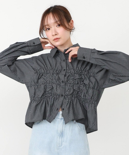 Bab(バブ)の「ホイップシャーリングブラウス(シャツ/ブラウス・レディース・B/A/サックスブルー・M)」の18枚目の写真