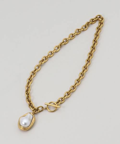 Spick & Span（スピックアンドスパン）の「MERAKI / メラキ Oval Pearl ネックレス（ネックレス・レディース・ゴールド・FREE）」の2枚目の写真