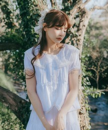 idem | vintage lace big collar blouse / ヴィンテージビッグカラーブラウス(シャツ/ブラウス)