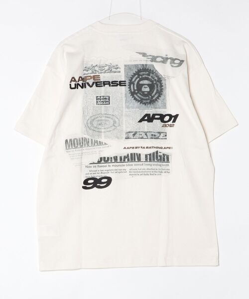 AAPE BY A BATHING APE（エーエイプバイアベイシングエイプ）の「AAPE THEME MAIN TEE（Tシャツ/カットソー・メンズ・カーキ/アイボリー/ブラック・MEDIUM/LARGE/X-LARGE/SMALL）」の14枚目の写真