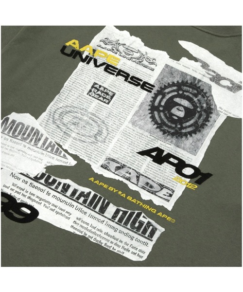 AAPE BY A BATHING APE（エーエイプバイアベイシングエイプ）の「AAPE THEME MAIN TEE（Tシャツ/カットソー・メンズ・カーキ/アイボリー/ブラック・MEDIUM/LARGE/X-LARGE/SMALL）」の12枚目の写真