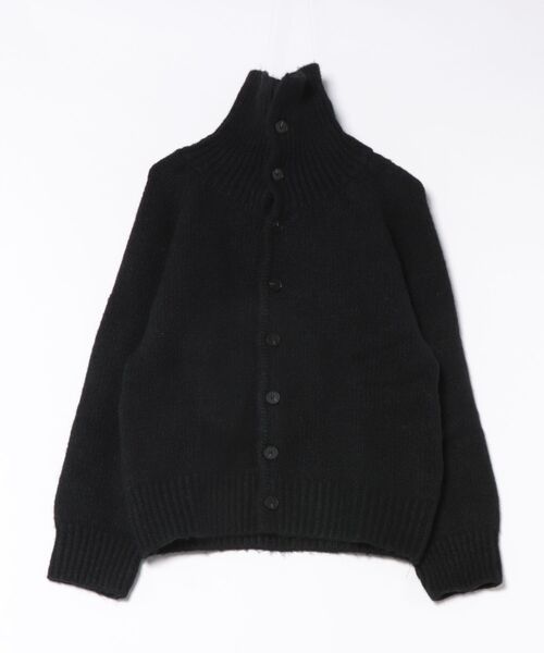 Chikashitsu +(チカシツプラス)の「【Chikashitsu +】high neck wool knit cardigan / 【チカシツプラス】ハイネックウールニットカーディガン(カーディガン/ボレロ・メンズ・ブラック/ブラウン/グレー・ONE SIZE)」の13枚目の写真