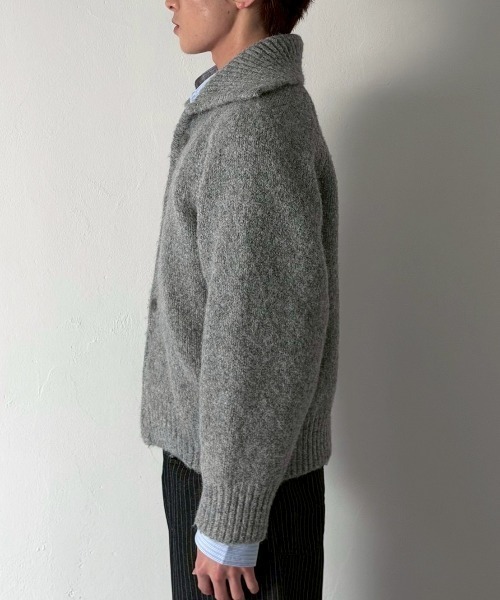 Chikashitsu +(チカシツプラス)の「【Chikashitsu +】high neck wool knit cardigan / 【チカシツプラス】ハイネックウールニットカーディガン(カーディガン/ボレロ・メンズ・ブラック/ブラウン/グレー・ONE SIZE)」の16枚目の写真