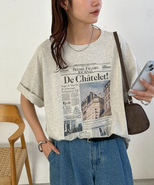 DISCOAT（ディスコート）の「【Enlude】アソートローカルペーパーT《ユニセックス》（Tシャツ/カットソー・レディース・ホワイト系その他2/ライトベージュ/ホワイト系その他・FREE）」の4枚目の写真