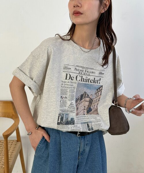 DISCOAT（ディスコート）の「【Enlude】アソートローカルペーパーT《ユニセックス》（Tシャツ/カットソー・レディース・ホワイト系その他2/ライトベージュ/ホワイト系その他・FREE）」の6枚目の写真