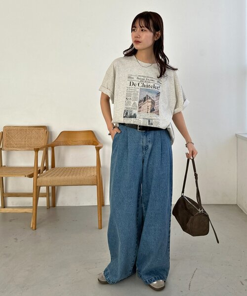 DISCOAT（ディスコート）の「【Enlude】アソートローカルペーパーT《ユニセックス》（Tシャツ/カットソー・レディース・ホワイト系その他2/ライトベージュ/ホワイト系その他・FREE）」の7枚目の写真