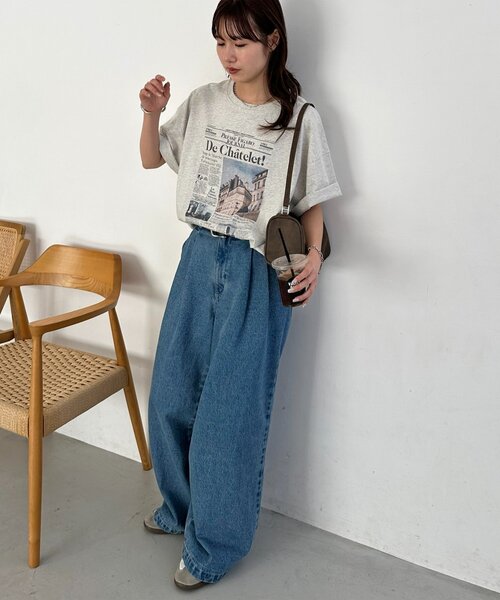 DISCOAT（ディスコート）の「【Enlude】アソートローカルペーパーT《ユニセックス》（Tシャツ/カットソー・レディース・ホワイト系その他2/ライトベージュ/ホワイト系その他・FREE）」の8枚目の写真