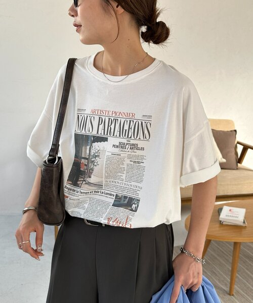 DISCOAT（ディスコート）の「【Enlude】アソートローカルペーパーT《ユニセックス》（Tシャツ/カットソー・レディース・ホワイト系その他2/ライトベージュ/ホワイト系その他・FREE）」の11枚目の写真