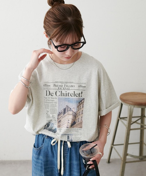 DISCOAT(ディスコート)の「【Enlude】アソートローカルペーパーTシャツ《ユニセックス》(Tシャツ/カットソー・レディース・ホワイト系その他2/ライトベージュ/ホワイト系その他・FREE)」の6枚目の写真