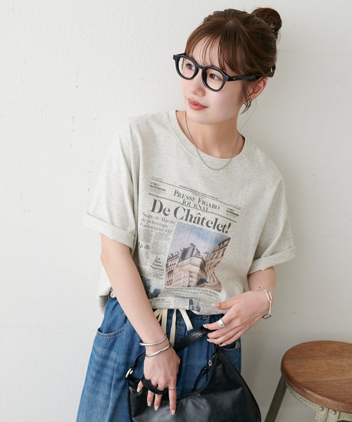 DISCOAT(ディスコート)の「【Enlude】アソートローカルペーパーTシャツ《ユニセックス》(Tシャツ/カットソー・レディース・ホワイト系その他2/ライトベージュ/ホワイト系その他・FREE)」の5枚目の写真