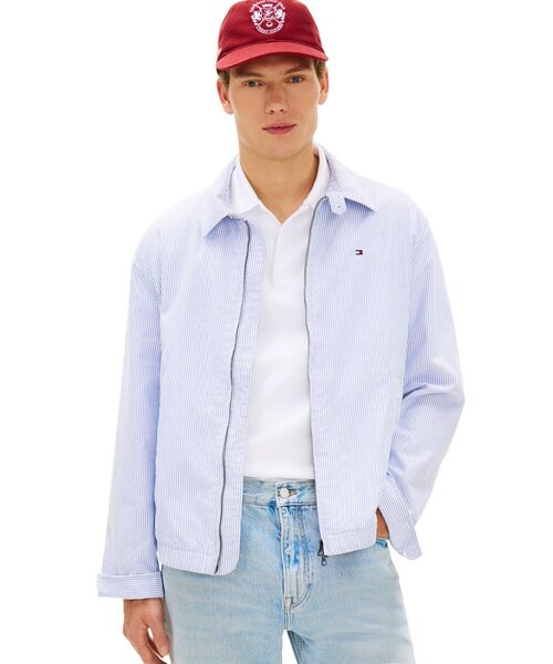 TOMMY HILFIGER(トミーヒルフィガー)の「オックスフォードジップアップアイビージャケット(テーラードジャケット・メンズ・ネイビー・MEDIUM/LARGE)」の1枚目の写真