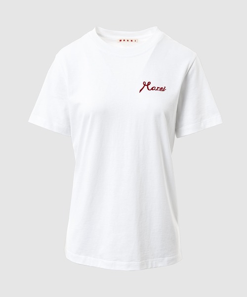 MARNI(マルニ)の「FLOCK LOGO / Tシャツ(Tシャツ/カットソー・レディース・オフホワイト・38(M)/40(L))」の1枚目の写真
