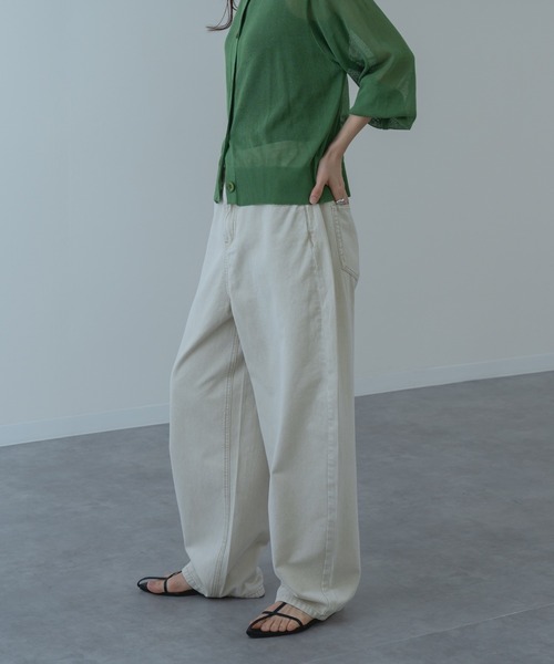 refinedworks（リファインドワークス）の「【refinedworks】硫化染した 脚長カーブ デニムパンツ！（デニムパンツ・レディース・ベージュ/ブラウン/ブルー・FREE）」の11枚目の写真