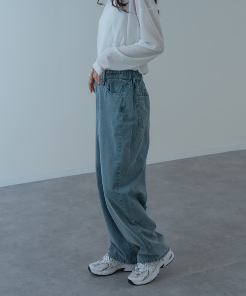 refinedworks（リファインドワークス）の「【refinedworks】硫化染した 脚長カーブ デニムパンツ！（デニムパンツ・レディース・ベージュ/ブラウン/ブルー・FREE）」の21枚目の写真