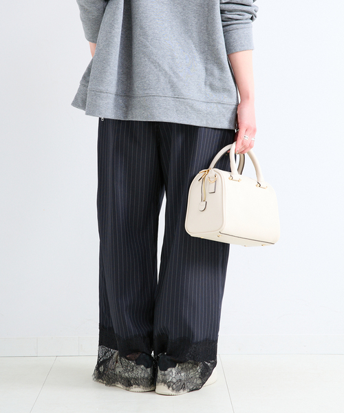 B.C STOCK(ベーセーストック)の「【一部WEB限定カラーあり】手洗い可 / レースヘムパンツ(その他パンツ・レディース・ブラック/チャコールグレー/ダークブルー・FREE)」の15枚目の写真