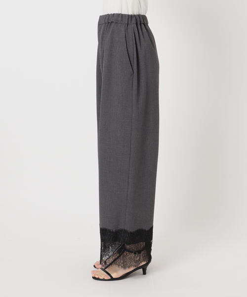 B.C STOCK(ベーセーストック)の「【一部WEB限定カラーあり】手洗い可 / レースヘムパンツ(その他パンツ・レディース・ブラック/チャコールグレー/ダークブルー・FREE)」の17枚目の写真