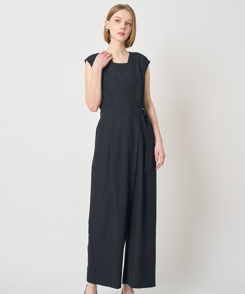 ANAYI(アナイ)の「スラブドビーオールインワン(つなぎ/オールインワン・レディース・ネイビー/ライトグレー・36/34/38)」の1枚目の写真