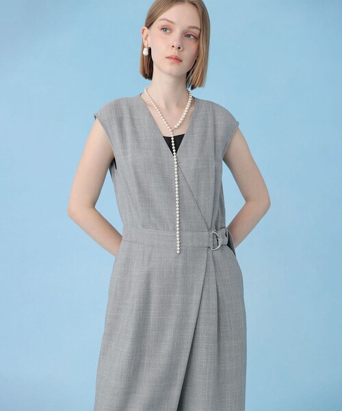 ANAYI(アナイ)の「スラブドビーオールインワン(つなぎ/オールインワン・レディース・ネイビー/ライトグレー・36/34/38)」の3枚目の写真