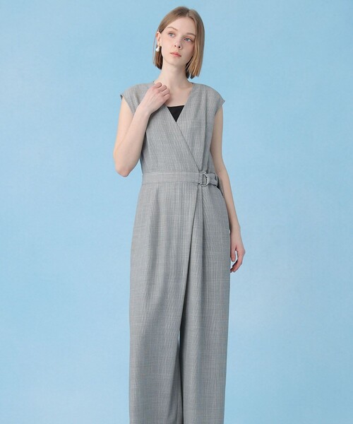 ANAYI(アナイ)の「スラブドビーオールインワン(つなぎ/オールインワン・レディース・ネイビー/ライトグレー・36/34/38)」の4枚目の写真