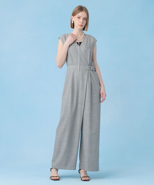 ANAYI(アナイ)の「スラブドビーオールインワン(つなぎ/オールインワン・レディース・ネイビー/ライトグレー・36/34/38)」の5枚目の写真