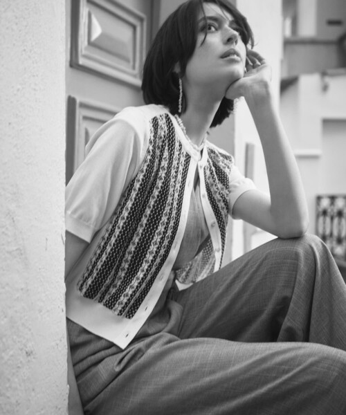 ANAYI(アナイ)の「スラブドビーオールインワン(つなぎ/オールインワン・レディース・ネイビー/ライトグレー・36/34/38)」の8枚目の写真