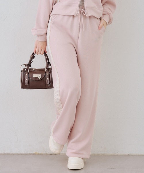 Another Branch olive des olive（アナザーブランチオリーブデオリーブ）の「【セットアップ対応】レース付スウェットパンツ（スウェットパンツ・レディース・ピンク/アイボリー/トップグレー・FREE）」の14枚目の写真