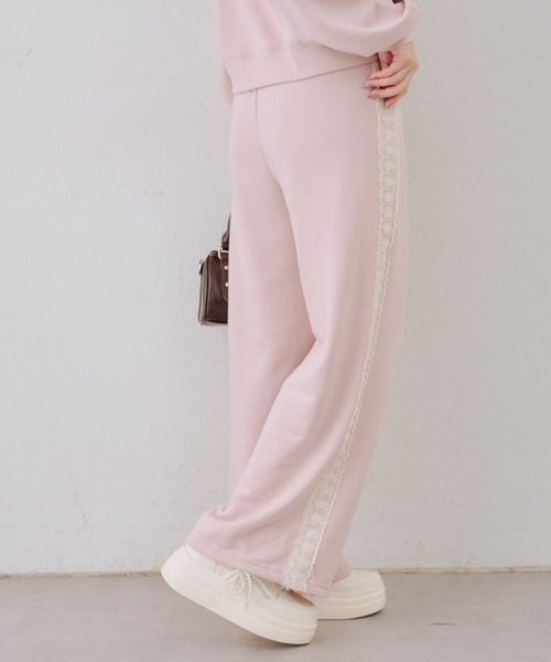 Another Branch olive des olive（アナザーブランチオリーブデオリーブ）の「【セットアップ対応】レース付スウェットパンツ（スウェットパンツ・レディース・ピンク/アイボリー/トップグレー・FREE）」の16枚目の写真