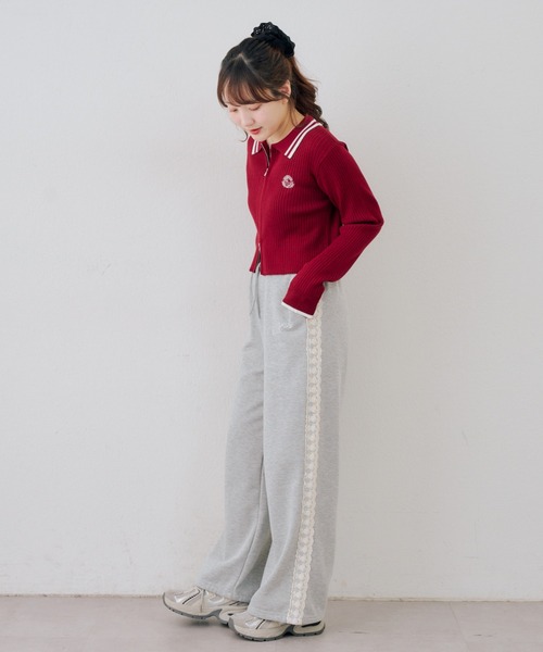 Another Branch olive des olive（アナザーブランチオリーブデオリーブ）の「【セットアップ対応】レース付スウェットパンツ（スウェットパンツ・レディース・ピンク/アイボリー/トップグレー・FREE）」の21枚目の写真