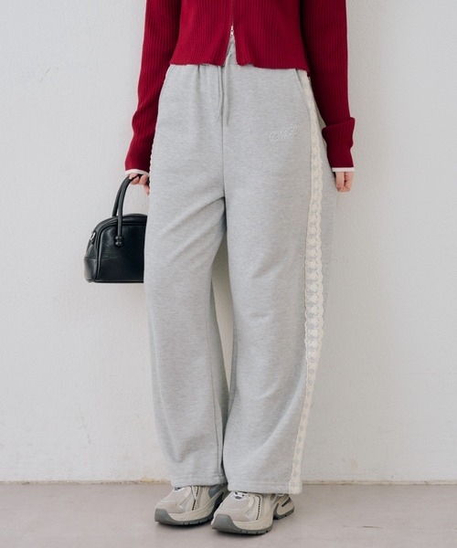 Another Branch olive des olive（アナザーブランチオリーブデオリーブ）の「【セットアップ対応】レース付スウェットパンツ（スウェットパンツ・レディース・ピンク/アイボリー/トップグレー・FREE）」の19枚目の写真