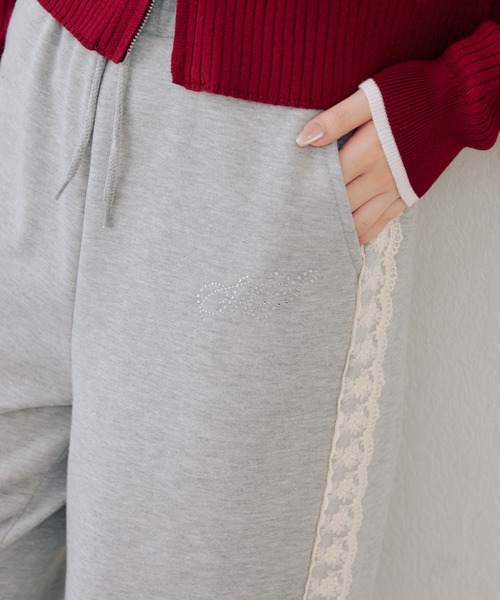 Another Branch olive des olive（アナザーブランチオリーブデオリーブ）の「【セットアップ対応】レース付スウェットパンツ（スウェットパンツ・レディース・ピンク/アイボリー/トップグレー・FREE）」の18枚目の写真