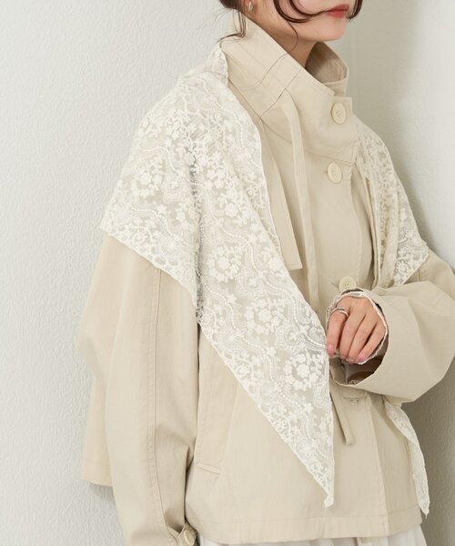 mystic（ミスティック）の「マルチレーススカーフ（マフラー・レディース・アイボリー・ONE SIZE）」の3枚目の写真