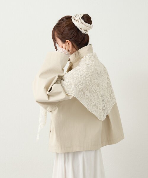 mystic（ミスティック）の「マルチレーススカーフ（マフラー・レディース・アイボリー・ONE SIZE）」の4枚目の写真