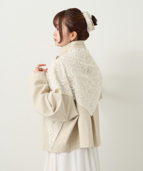 mystic（ミスティック）の「マルチレーススカーフ（マフラー・レディース・アイボリー・ONE SIZE）」の5枚目の写真