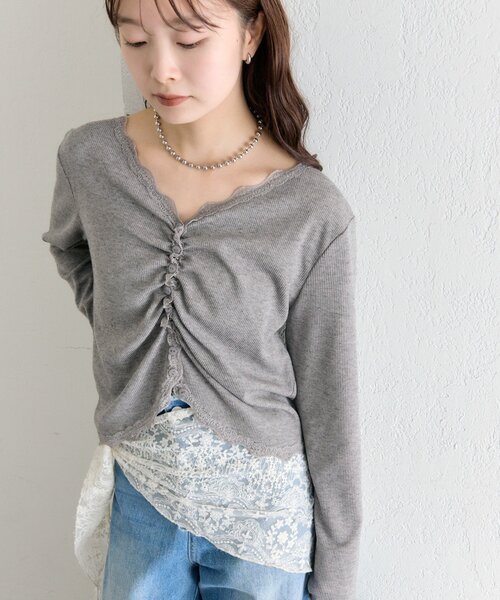 mystic(ミスティック)の「【ロングシーズンアイテム◎】マルチレーススカーフ(バンダナ/スカーフ・レディース・アイボリー・ONE SIZE)」の14枚目の写真