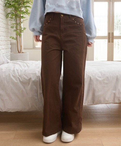 Birthday room（バースデイルーム）の「スタッズスターパンツ/Studded Star Pants（デニムパンツ・レディース・ブラウン・FREE）」の5枚目の写真