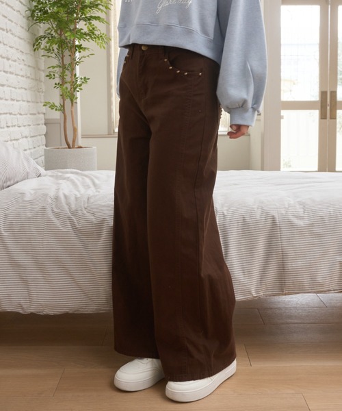 Birthday room（バースデイルーム）の「スタッズスターパンツ/Studded Star Pants（デニムパンツ・レディース・ブラウン・FREE）」の7枚目の写真