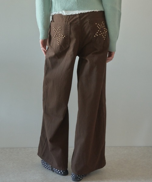 Birthday room（バースデイルーム）の「スタッズスターパンツ/Studded Star Pants（デニムパンツ・レディース・ブラウン・FREE）」の10枚目の写真