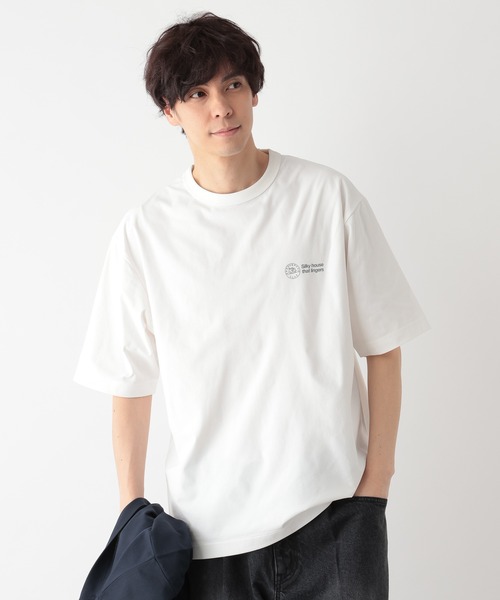 GLOBAL WORK（グローバルワーク）の「サラサラ快適DRYプリントTシャツ/636407（Tシャツ/カットソー・メンズ・ブラック/チャコールグレー/ホワイト系3/ホワイト系4/ホワイト系5/ホワイト系6・SMALL/MEDIUM/LARGE/X-LARGE）」の4枚目の写真