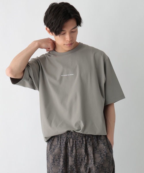 GLOBAL WORK(グローバルワーク)の「サラサラ快適DRYプリントTシャツ/636407(Tシャツ/カットソー・メンズ・ブラック/チャコールグレー/ホワイト系3/ホワイト系4/ホワイト系5/ホワイト系6/ホワイト系その他3/グリーン系その他4・SMALL/MEDIUM/LARGE/X-LARGE)」の8枚目の写真