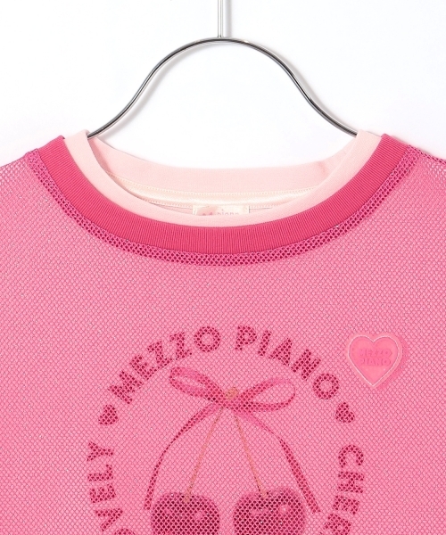 mezzo piano（メゾピアノ）の「メッシュレイヤード　半袖Tシャツセット（Tシャツ/カットソー・キッズ・ピンク/スモークピンク・140cm/130cm）」の5枚目の写真