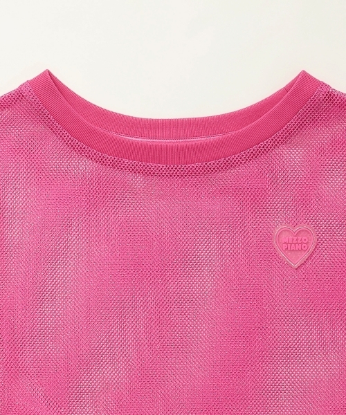 mezzo piano（メゾピアノ）の「メッシュレイヤード　半袖Tシャツセット（Tシャツ/カットソー・キッズ・ピンク/スモークピンク・140cm/130cm）」の9枚目の写真
