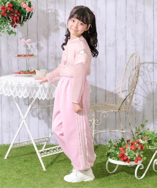 mezzo piano（メゾピアノ）の「メッシュレイヤード　半袖Tシャツセット（Tシャツ/カットソー・キッズ・ピンク/スモークピンク・140cm/130cm）」の22枚目の写真