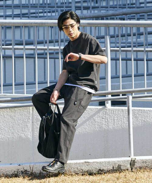 FREAK'S STORE（フリークスストア）の「<UVカット・接触冷感・吸水速乾> AiRide/エアライド リラックスフィット ラグランショートスリーブ  プルオーバー/ヘムコード 限定展開（Tシャツ/カットソー・メンズ・チャコールグレー/ブラック/ネイビー/ブラウン・SMALL/LARGE/MEDIUM）」の15枚目の写真