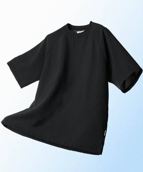 FREAK'S STORE（フリークスストア）の「<UVカット・接触冷感・吸水速乾> AiRide/エアライド リラックスフィット ラグランショートスリーブ  プルオーバー/ヘムコード 限定展開（Tシャツ/カットソー・メンズ・チャコールグレー/ブラック/ネイビー/ブラウン・SMALL/LARGE/MEDIUM）」の2枚目の写真