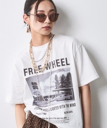 綿100%ピグメント染プリントTシャツ<大きいサイズ有>シックスタイル