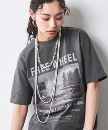 CHIC STYLE | 綿100％ピグメント染プリントTシャツ＜大きいサイズ有＞シックスタイル(Tシャツ/カットソー)
