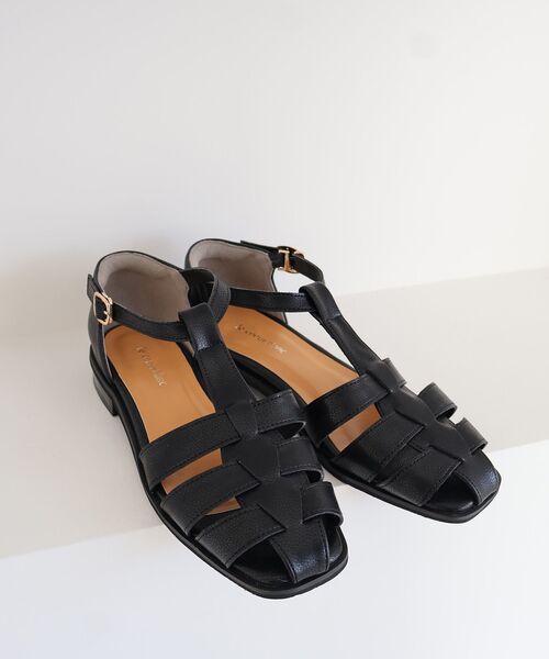 le.coeur blanc（ルクールブラン）の「le.coeur blancグルカサンダル（サンダル・レディース・ブラック/グレイッシュベージュ・38/37）」の5枚目の写真