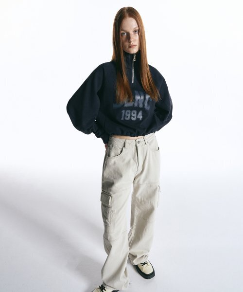 SLNC ハーフジップスウェットシャツ NAVY